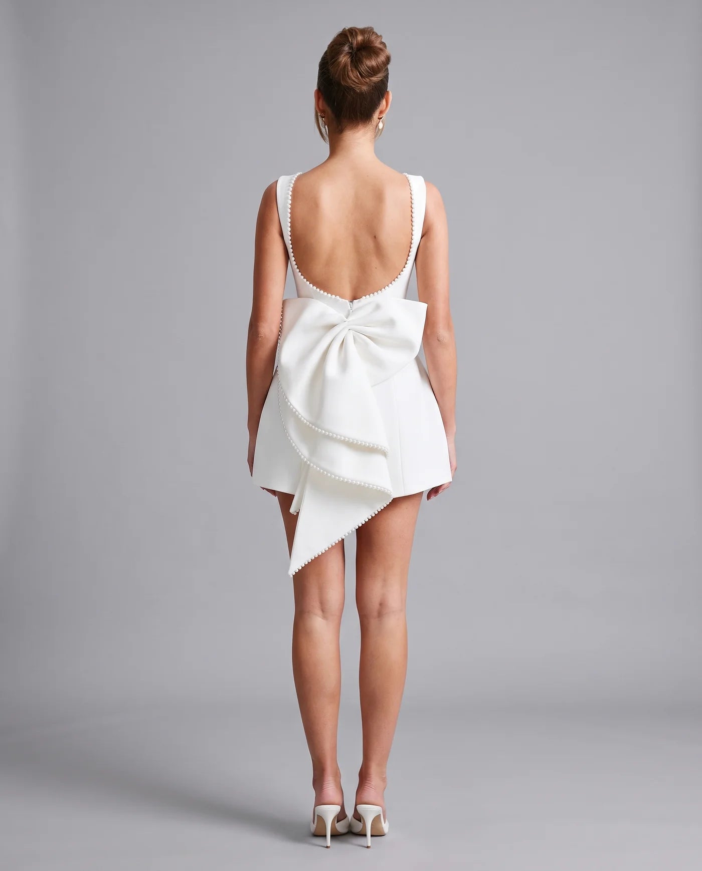 Amélie Pearl Mini Dress – Elegant Wedding Guest Dress