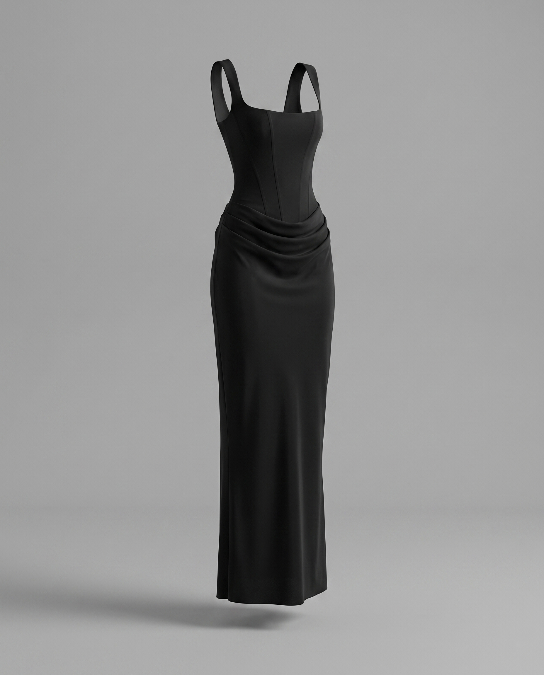 Corset Maxi Dress with Lace-Up Back