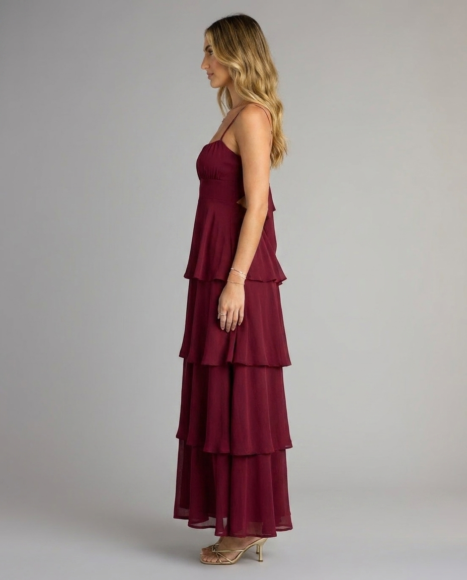 Evening Soirée Chiffon Maxi Dress
