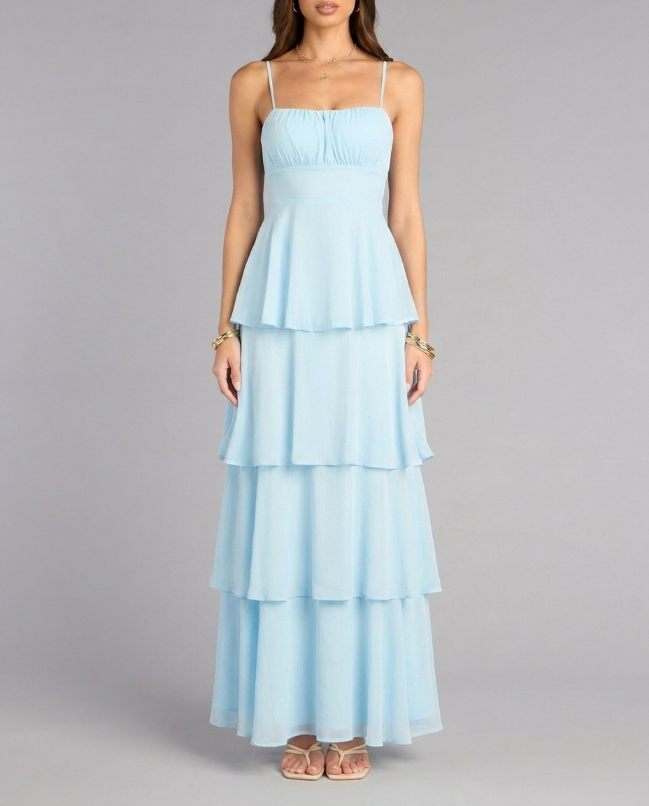 Evening Soirée Chiffon Maxi Dress
