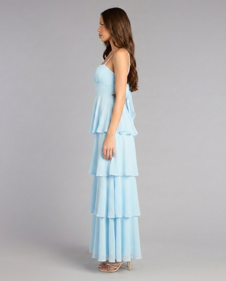 Evening Soirée Chiffon Maxi Dress