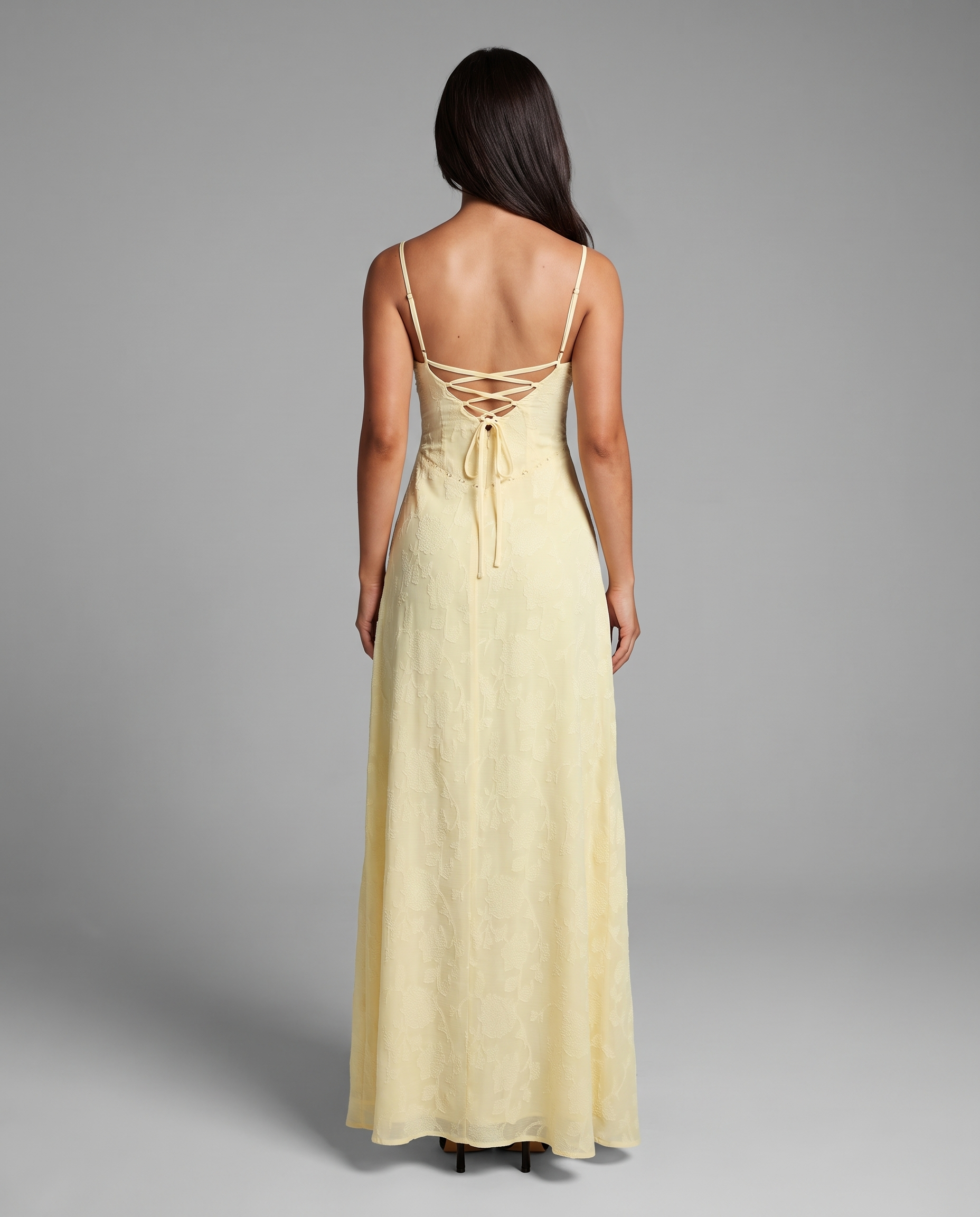 Riviera Bias-Cut Maxi Dress Butter Yellow