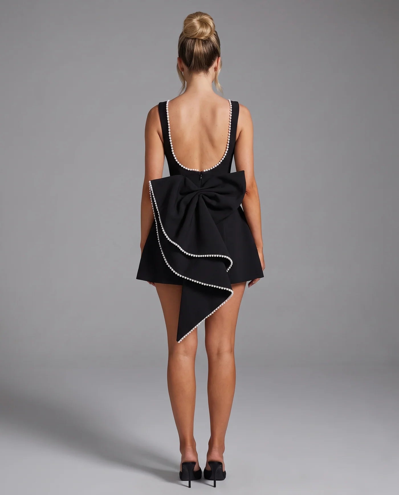 Amélie Pearl Mini Dress – Elegant Wedding Guest Dress