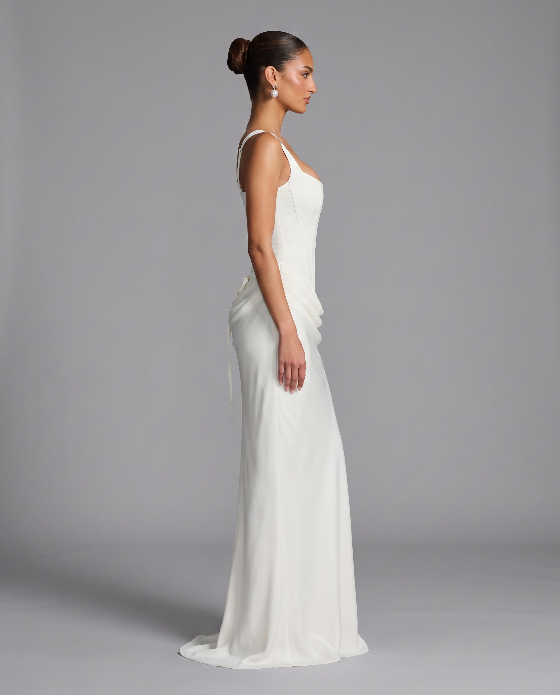 Corset Maxi Dress with Lace-Up Back
