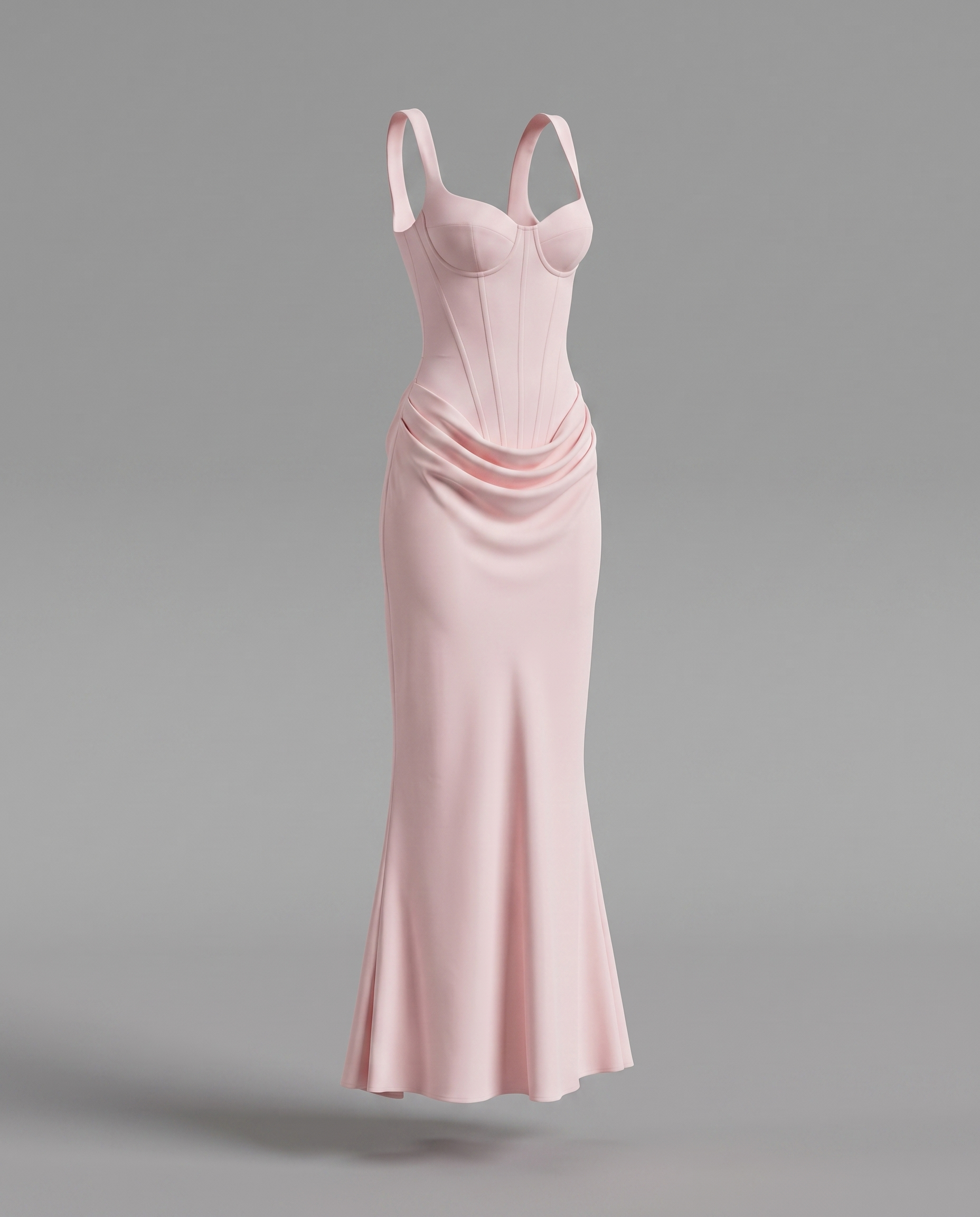 Corset Maxi Dress with Lace-Up Back