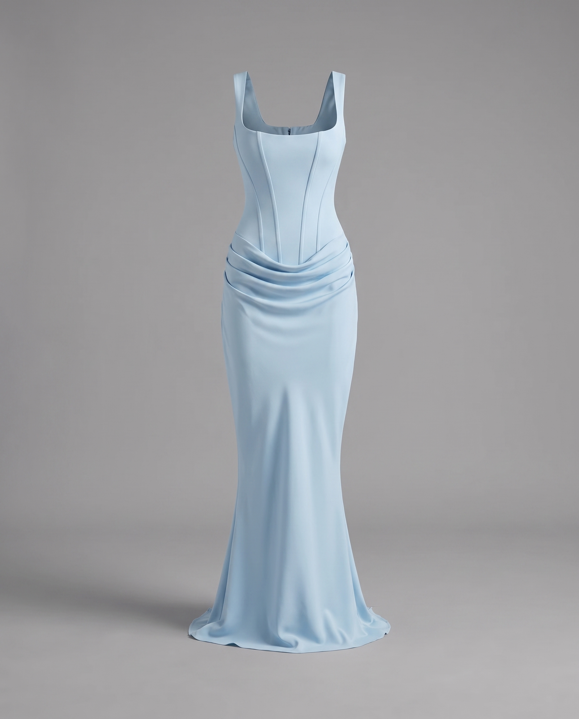 Corset Maxi Dress with Lace-Up Back