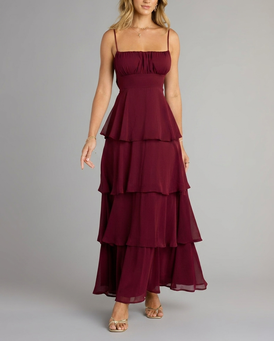 Evening Soirée Chiffon Maxi Dress