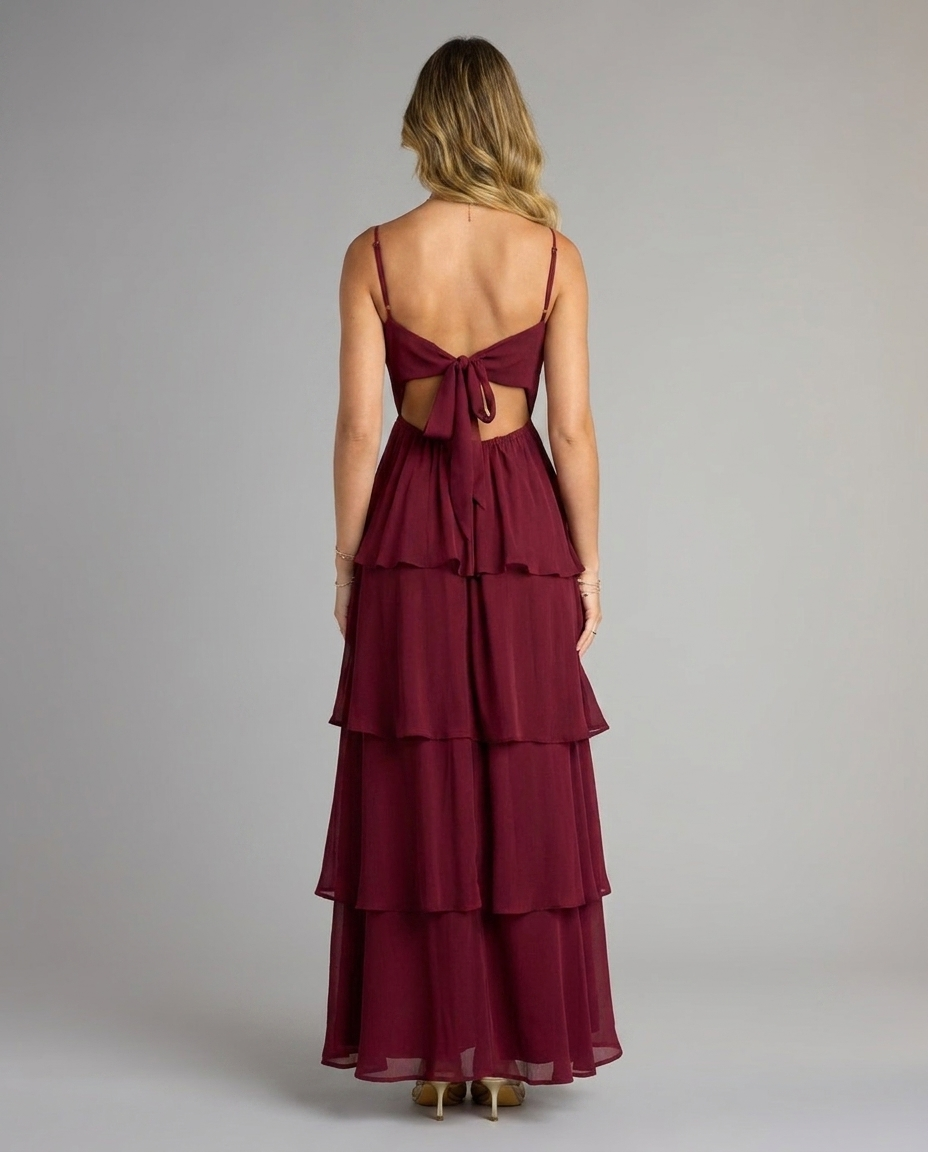 Evening Soirée Chiffon Maxi Dress