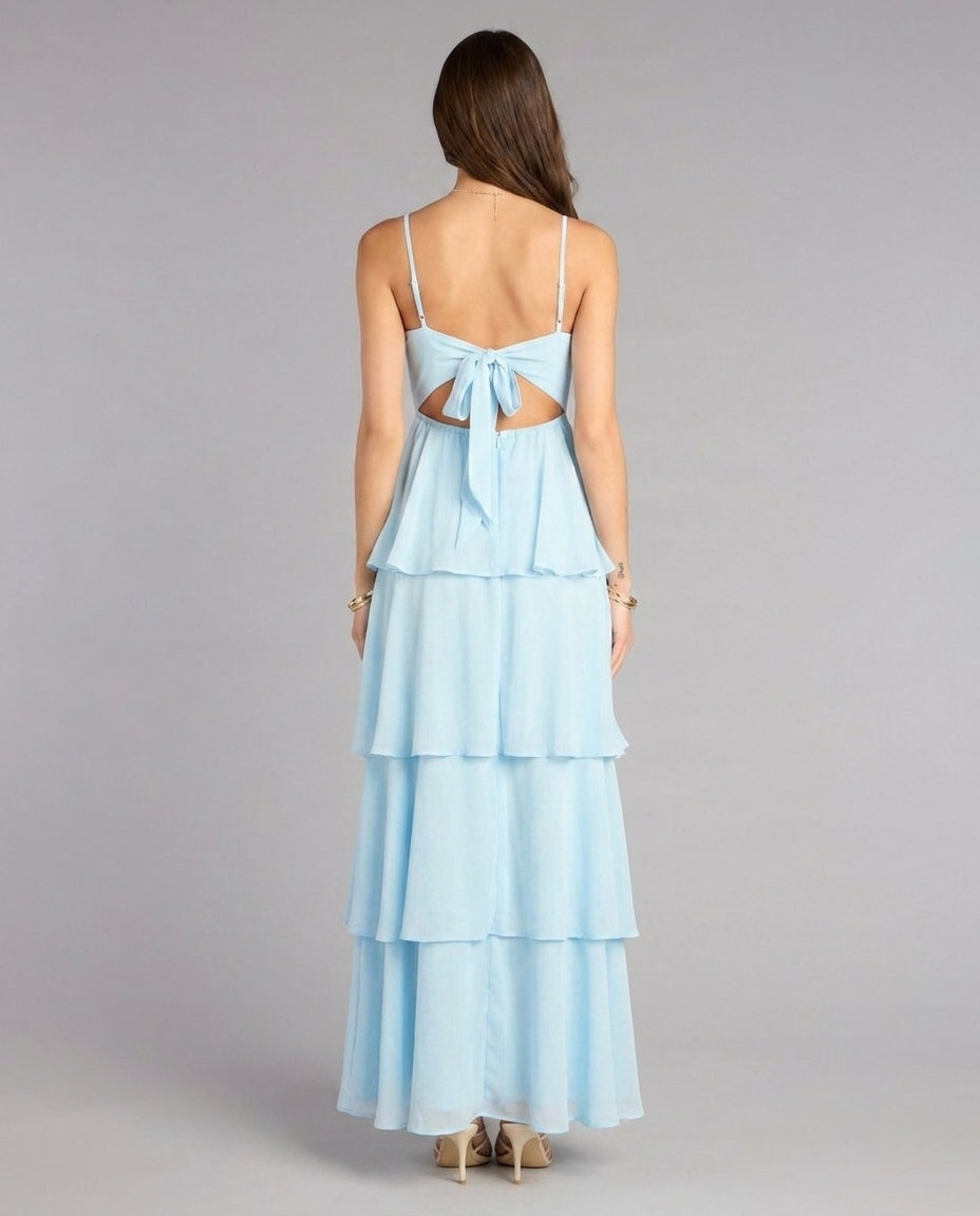 Evening Soirée Chiffon Maxi Dress