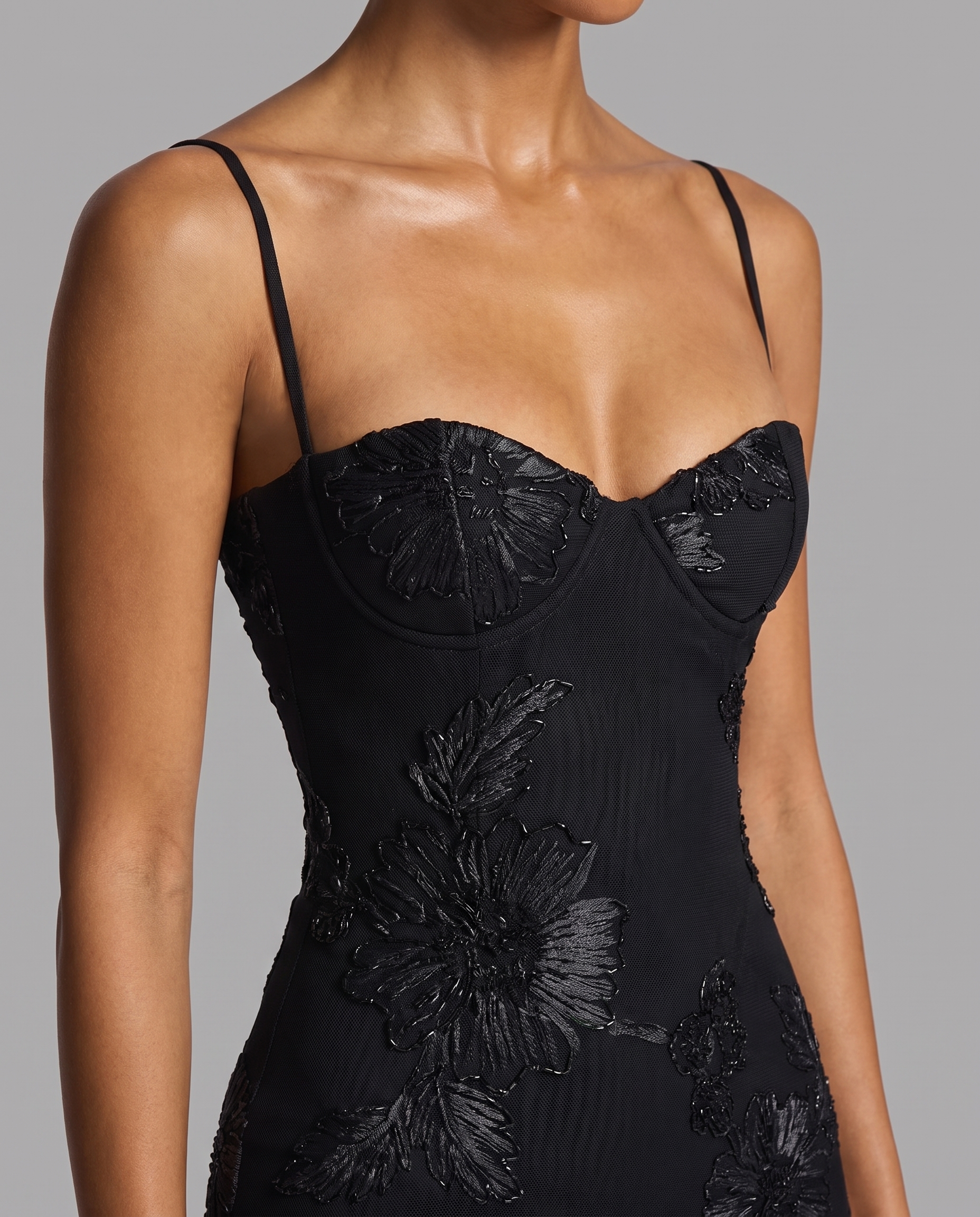 Floral Corset Maxi Dress with Lace-Up Back