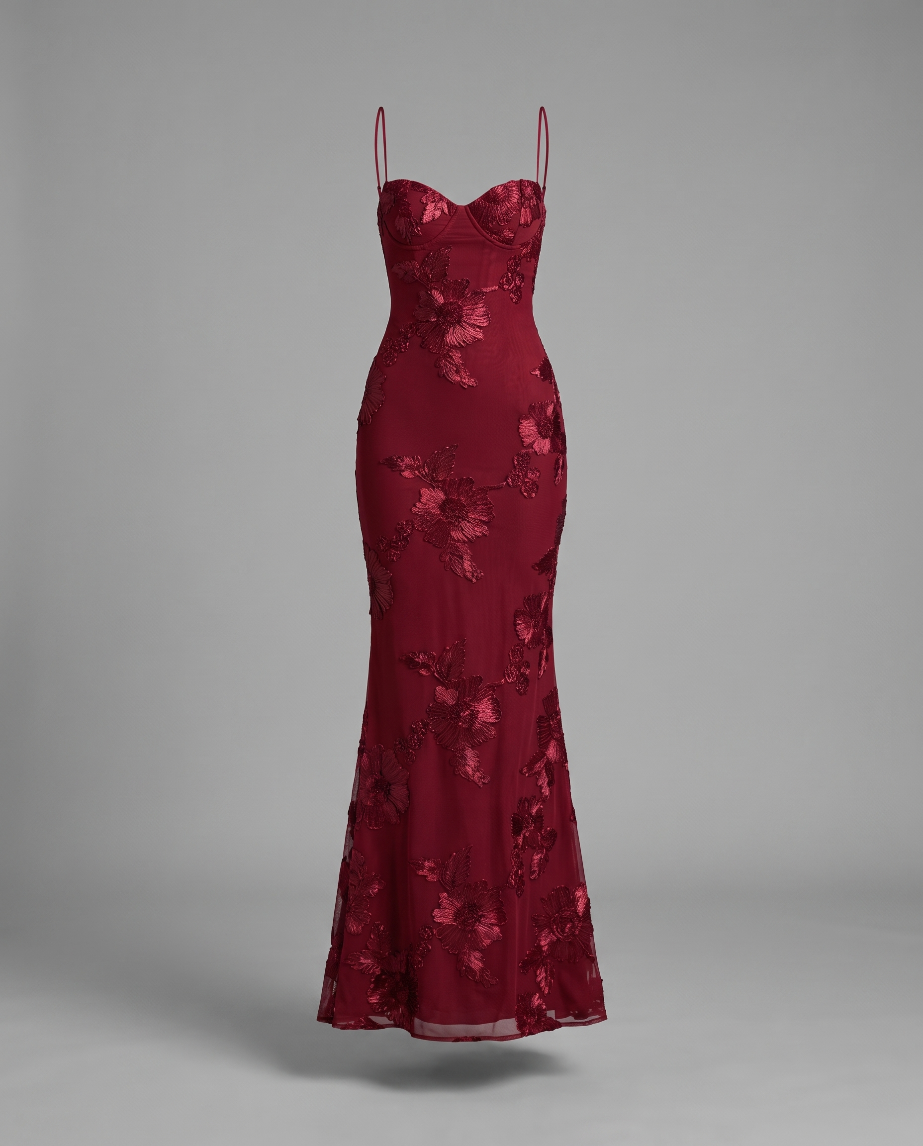 Floral Corset Maxi Dress with Lace-Up Back