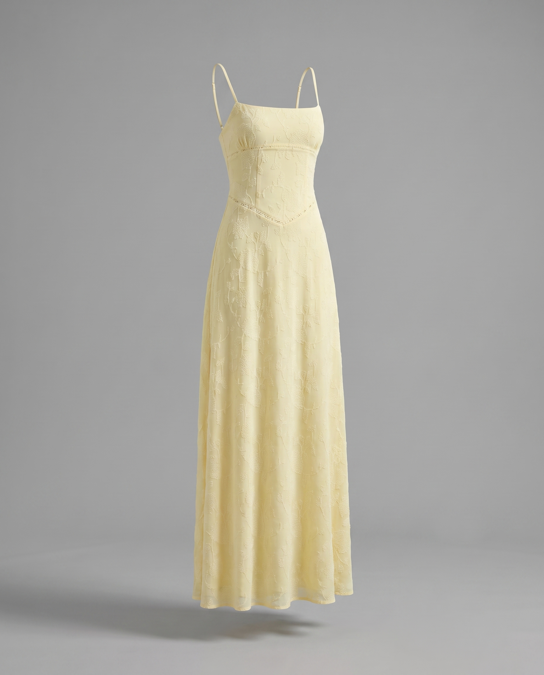 Riviera Bias-Cut Maxi Dress Butter Yellow
